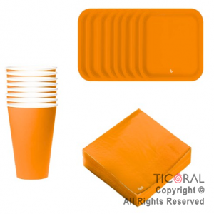 KIT DESCARTABLE POLIPAPEL NARANJA FLUO X 1